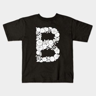 Floral Letter B Kids T-Shirt